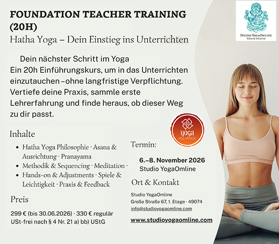 Yoga Teachers Training Course in osnabrück, Germany